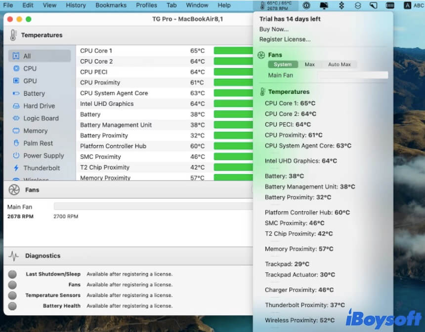 use TG Pro to check Mac temperature